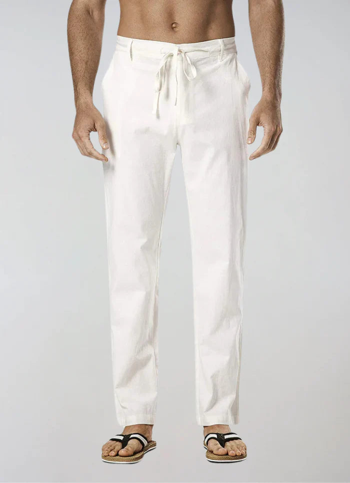 Linen Trousers With Drawstring